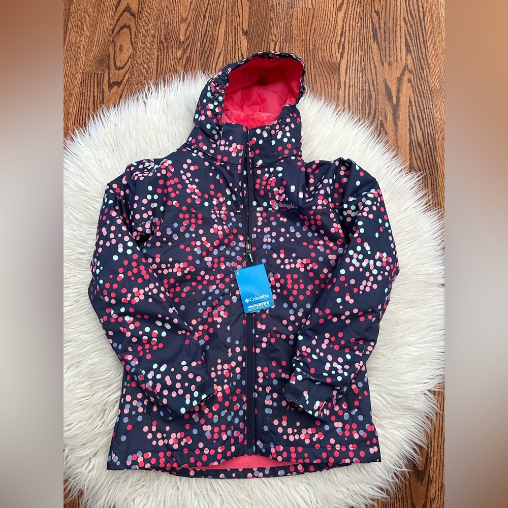 Columbia G Arctic Trip Interchange Youth Jacket Navy with Pink and Gray L NWT